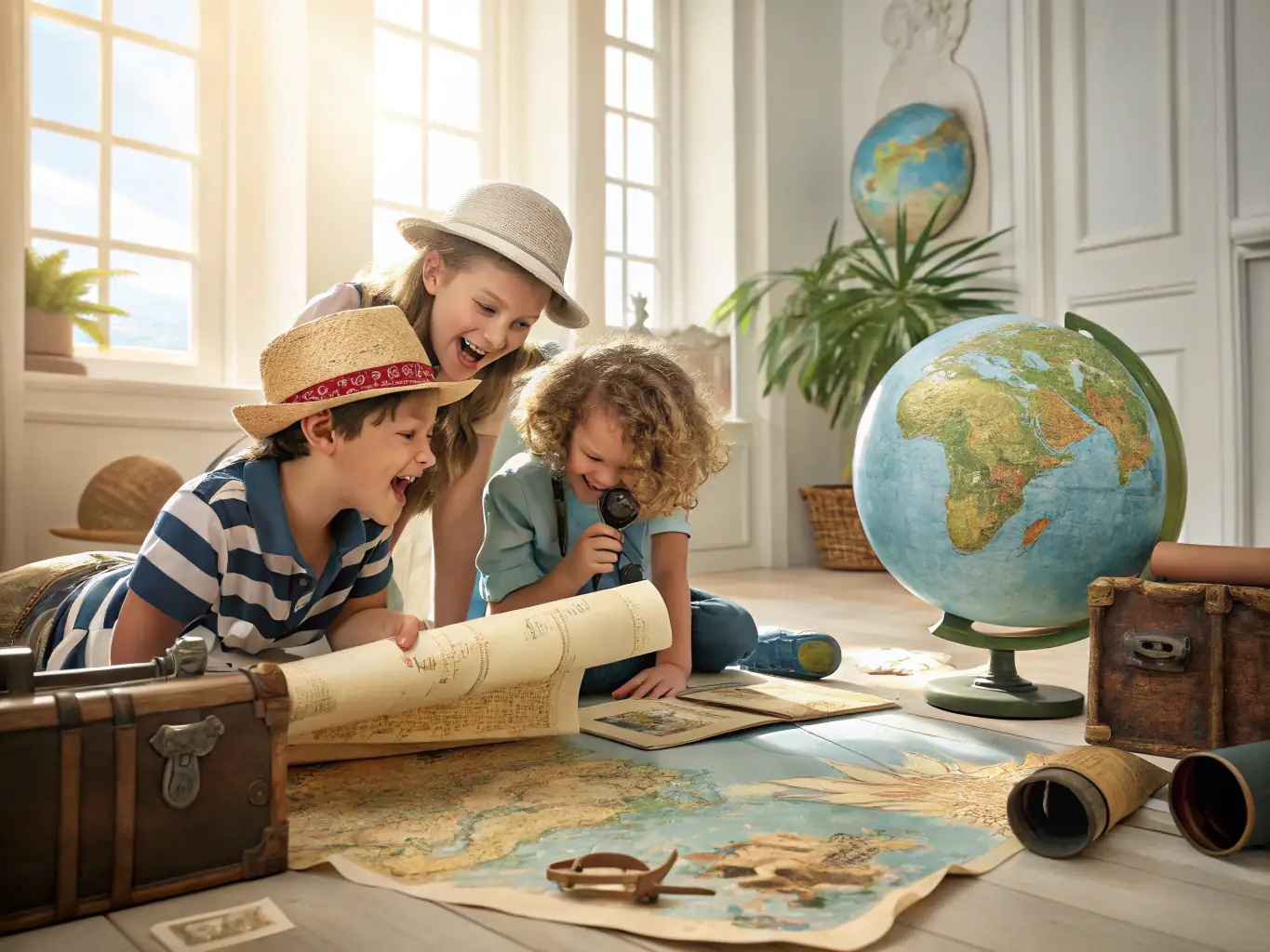 A captivating image of children participating in an educational workshop about local history, highlighting engagement and learning.